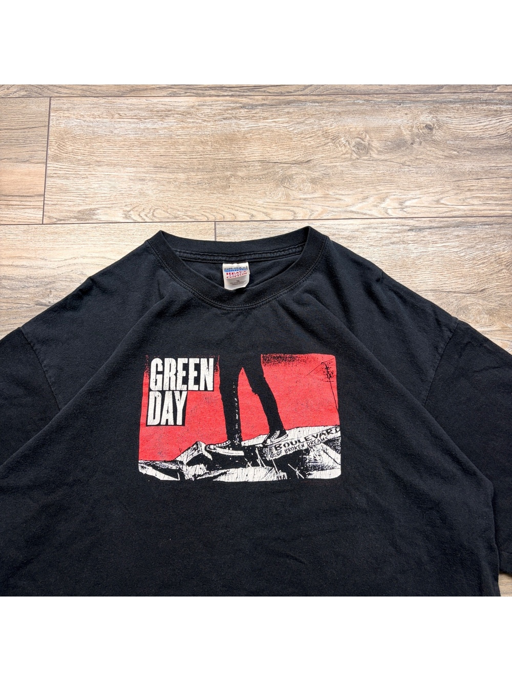 00’s Black Green Day “ boulevard of broken dreams “ band Graphic T-Shirt